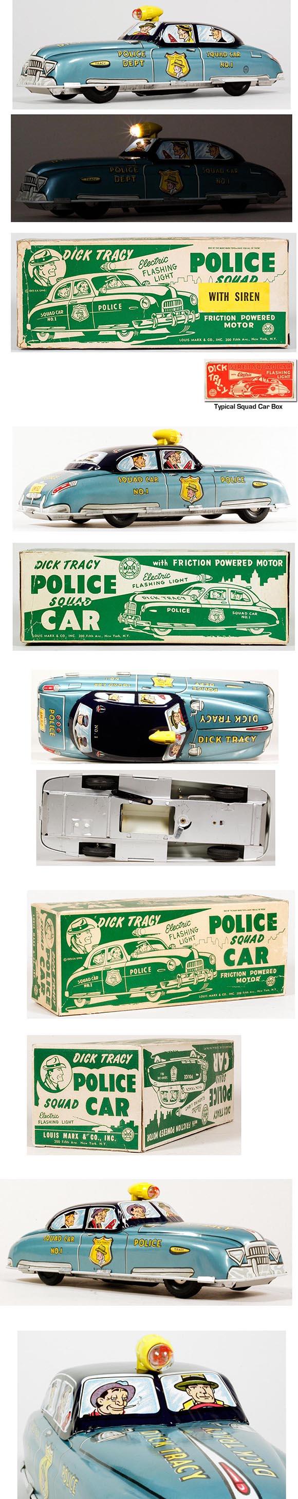 1949 Marx Dick Tracy Police Squad Car in Original Box